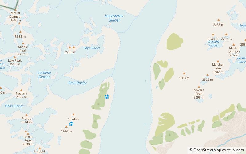 Tasman-Gletscher location map