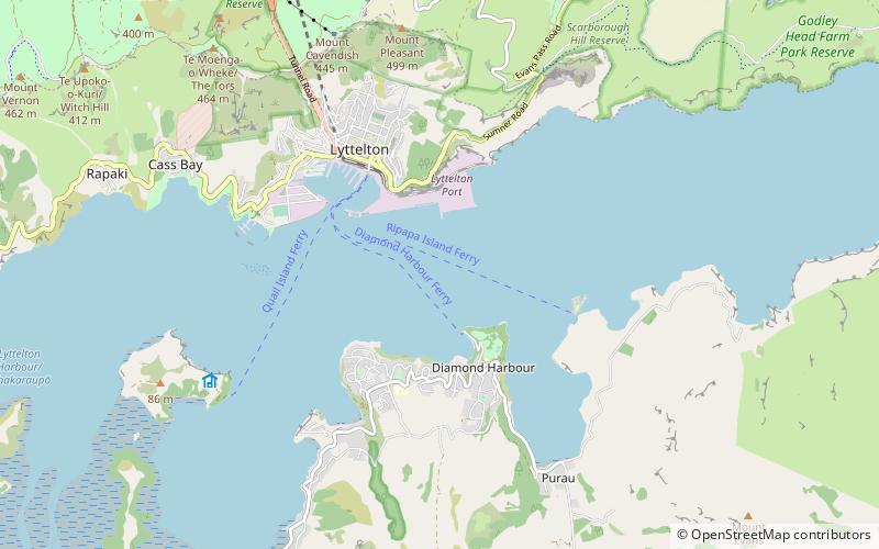 Lyttelton Harbour location map