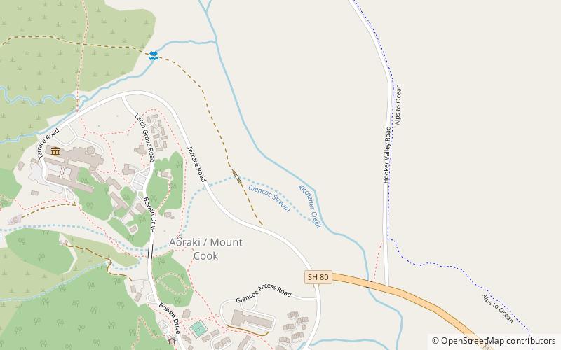 aoraki national park mount cook village location map