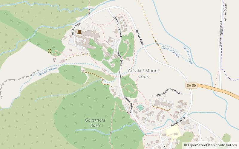 bowen drive mount cook village location map