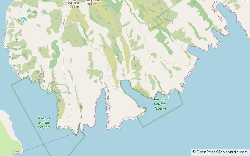 pohatu marine reserve at flea bay akaroa location map