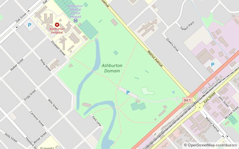 Ashburton Domain location map