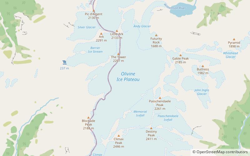 Olivine Ice Plateau location map