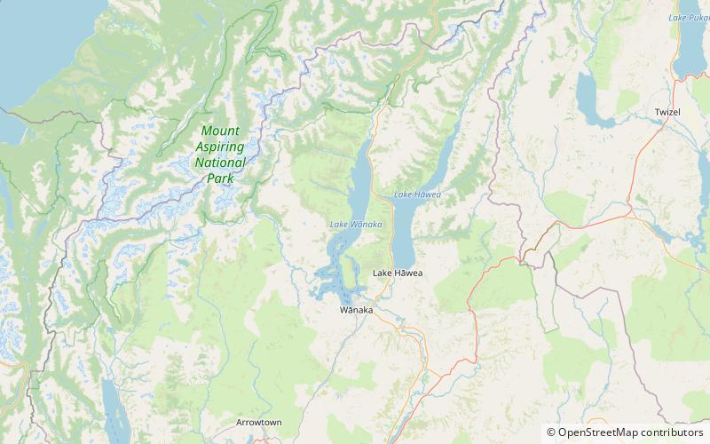 Lac Wanaka location map