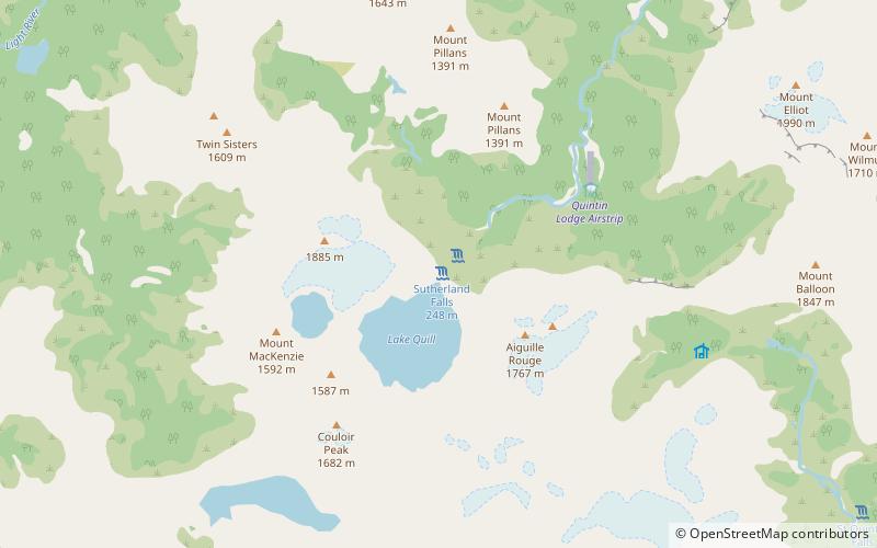 Cascada Sutherland location map
