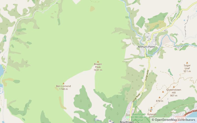 Bowen Peak location map