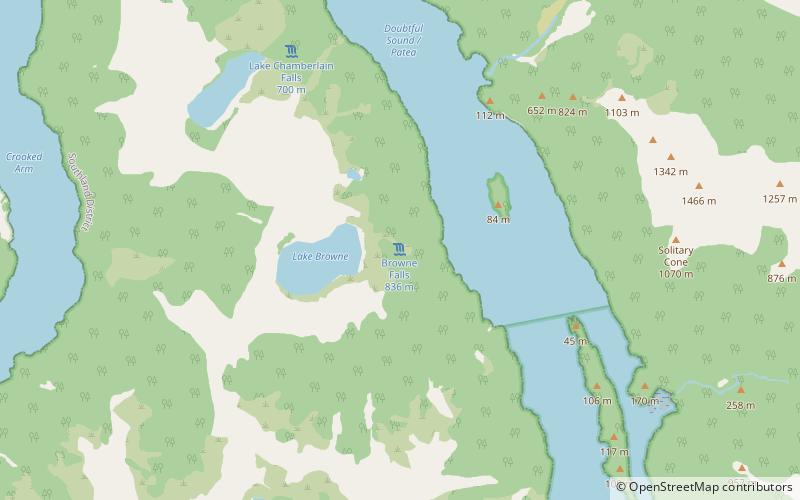 Chutes Browne location map