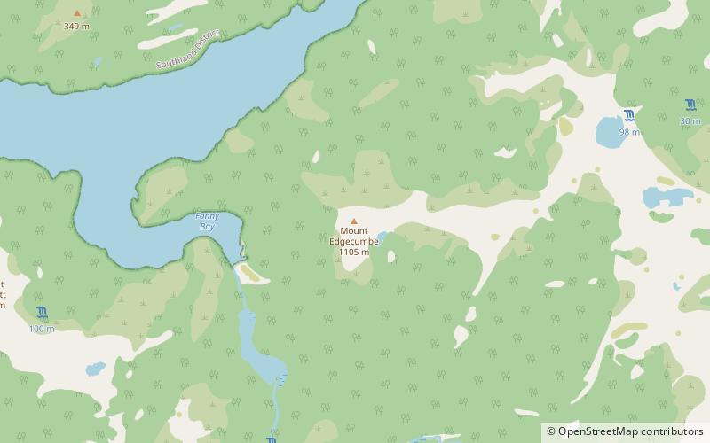 mount edgecumbe park narodowy fiordland location map