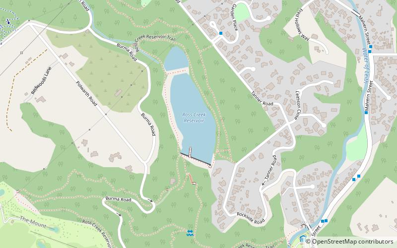 Ross Creek Reservoir location map