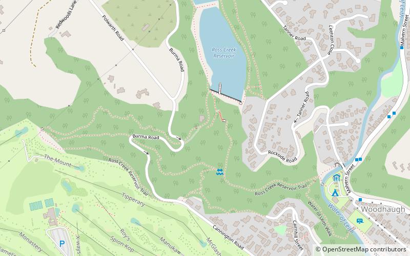 ross creek reservoir trail dunedin location map