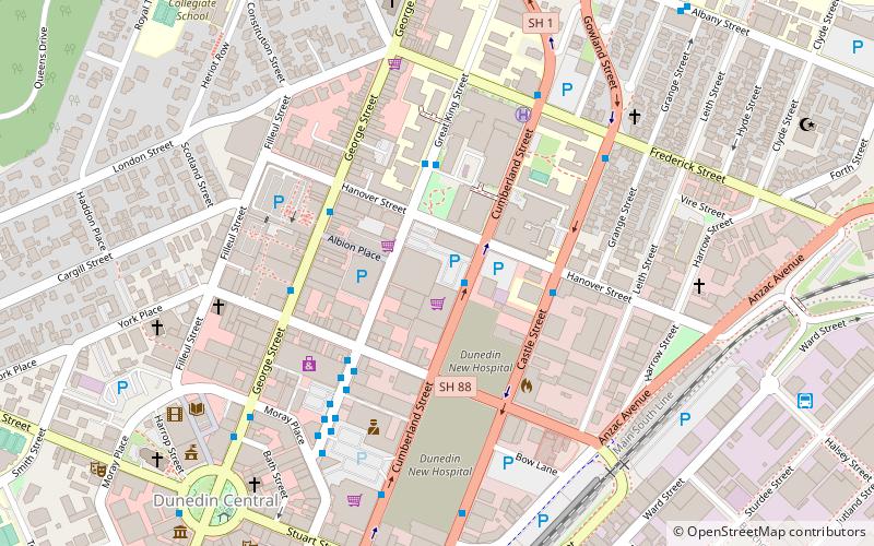 centre city mall dunedin location map