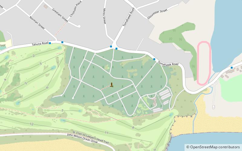 Andersons Bay Cemetery location map