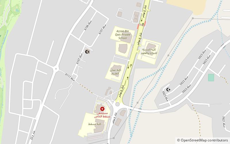 oman medical college maskat location map