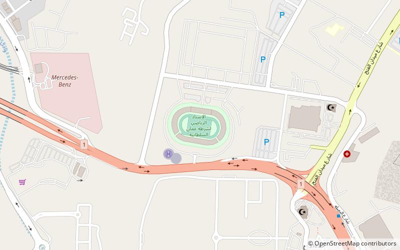 Royal Oman Police Stadium location map