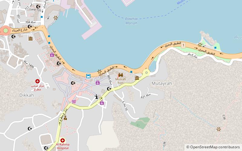 mutrah fort maskat location map