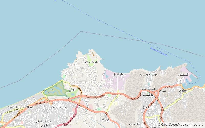 port of mina al fahal muscat location map