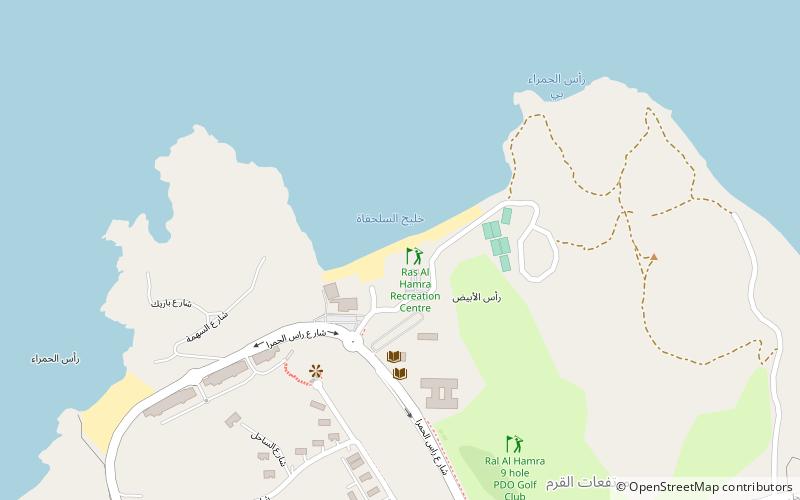 ras al hamra club beach muscat location map