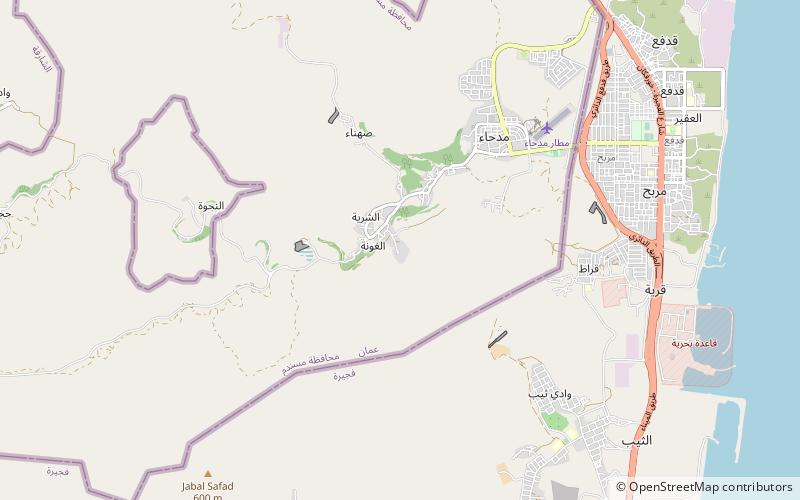 jabal thayb madha location map