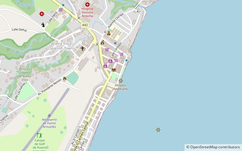 parque del malecon puerto armuelles location map