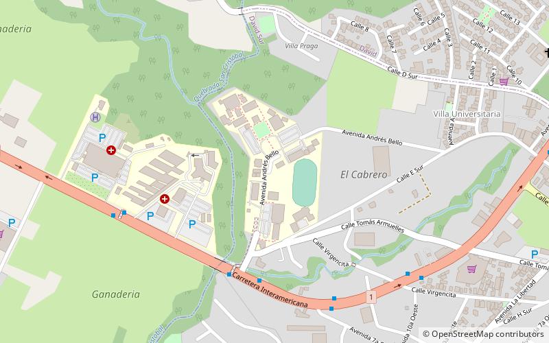 Universidad Autónoma de Chiriquí location map