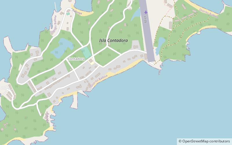playa cacique contadora island location map
