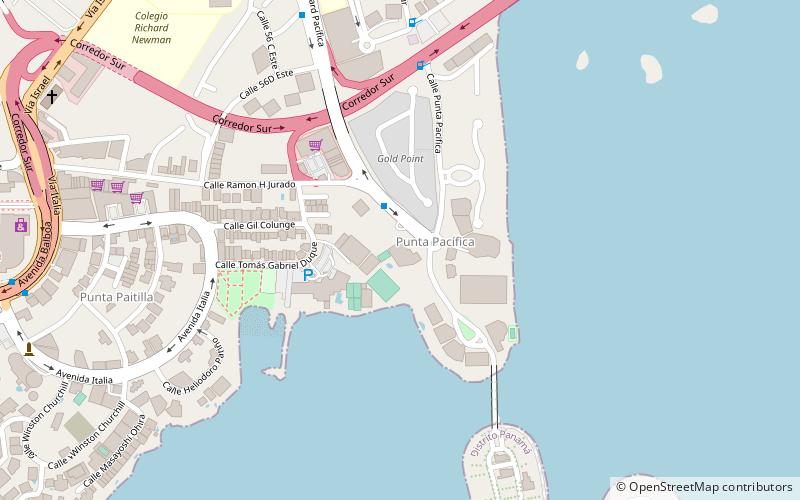 aqualina tower panama stadt location map