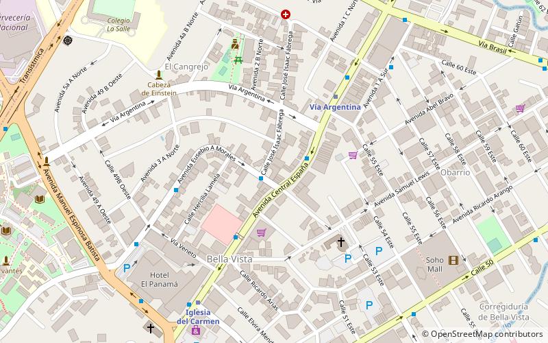mini mall el cangrejo panama location map