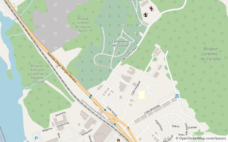 corozal american cemetery and memorial panama location map