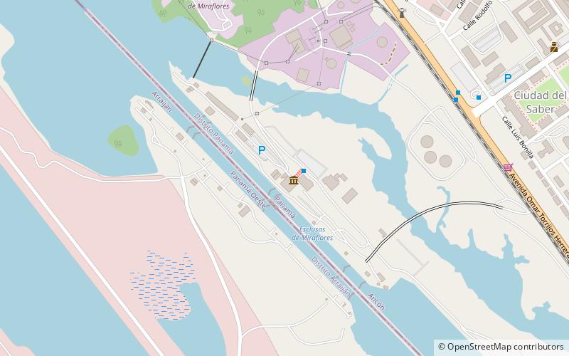 Miraflores Locks location map