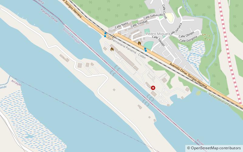Panama Canal locks location map