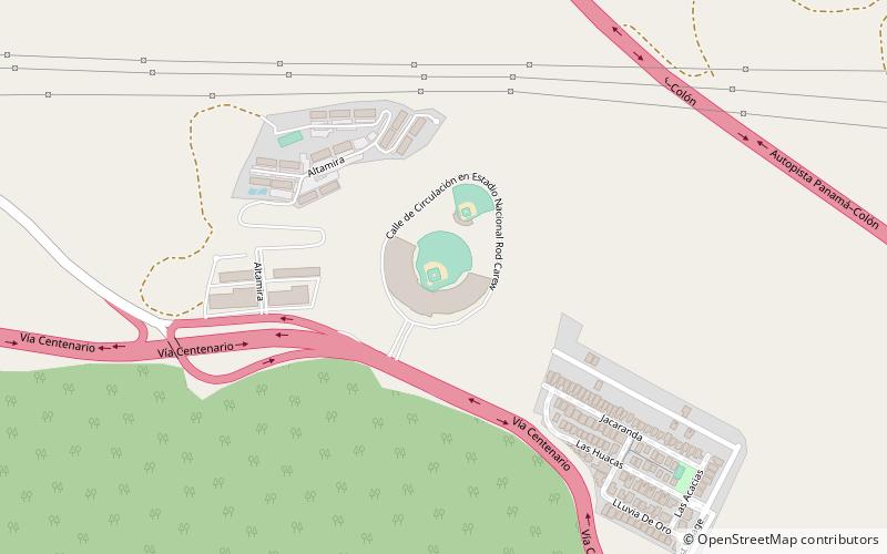 Estadio Nacional Rod Carew location map