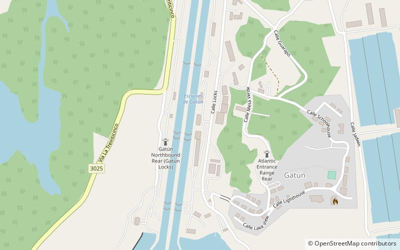 Gatun Locks location map