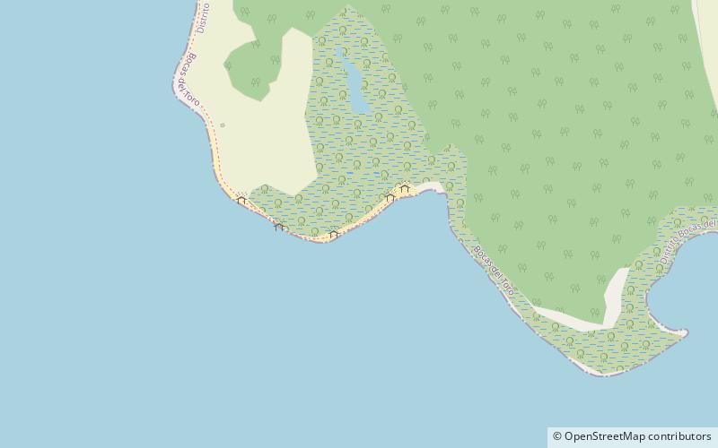 playa estrella bocas del toro location map