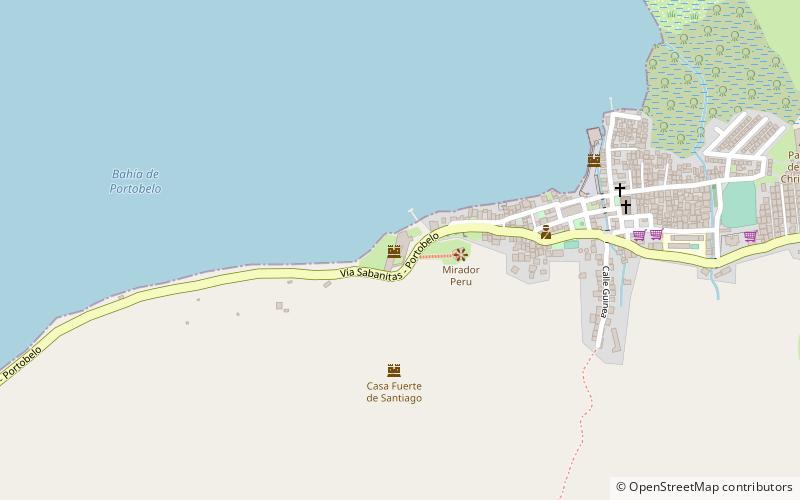 fuerte de santiago portobelo location map