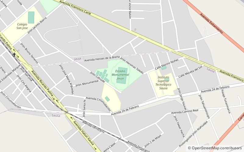 estadio monumental de jauja location map