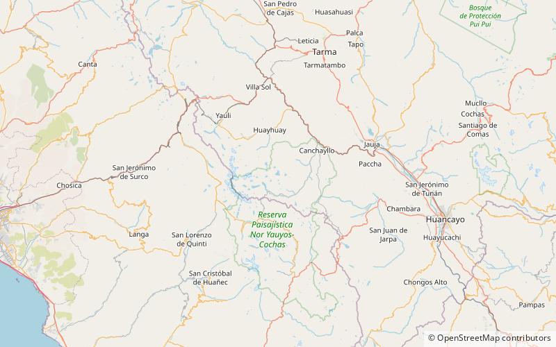wichiqucha reserva paisajistica nor yauyos cochas location map