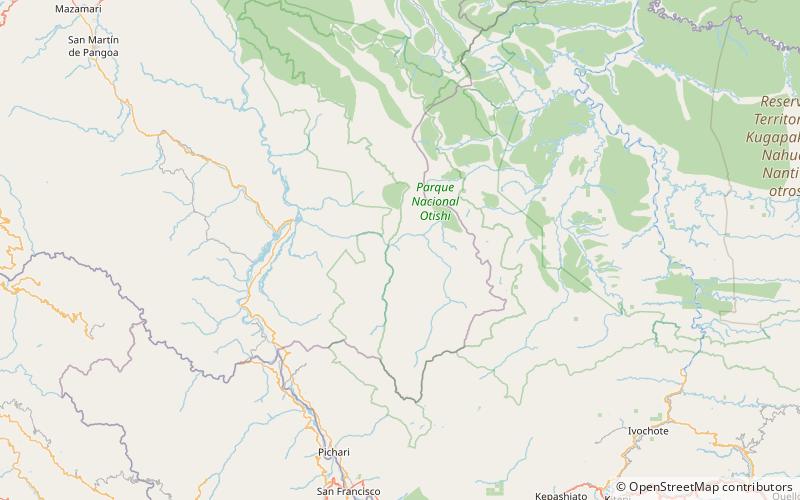 cataratas las tres hermanas parque nacional otishi location map