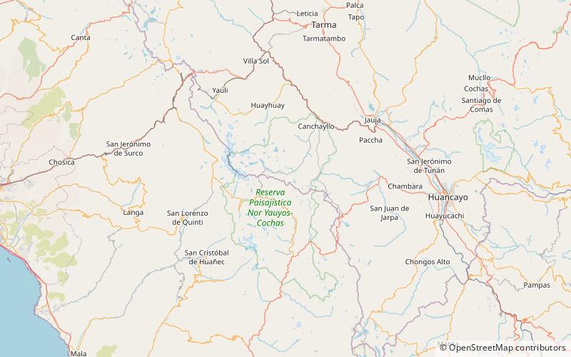 yuraq kancha reserva paisajistica nor yauyos cochas location map