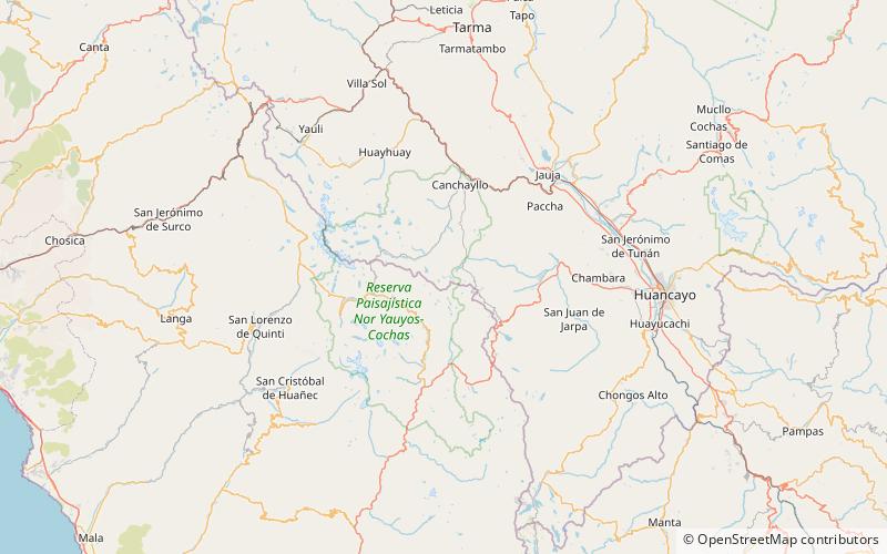 lake llacsacocha reserva paisajistica nor yauyos cochas location map