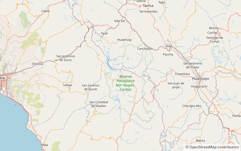 puma rawkha reserva paisajistica nor yauyos cochas location map