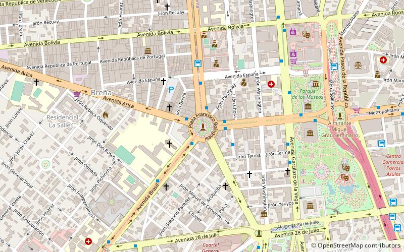 Plaza Bolognesi location map