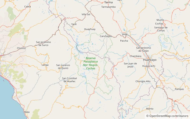 kachi raqra reserva paisajistica nor yauyos cochas location map
