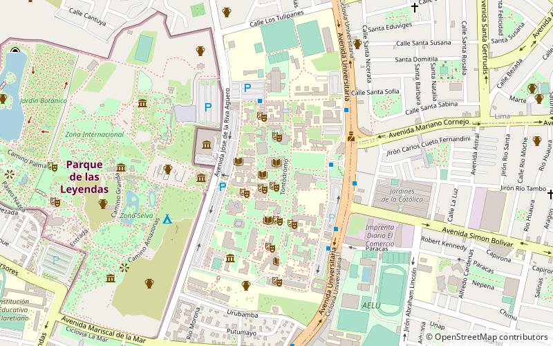 universite pontificale catholique du perou lima location map