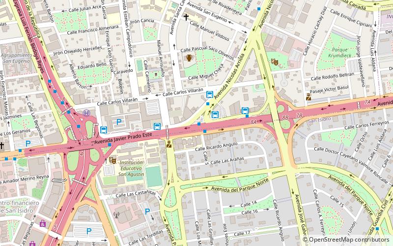 Javier Prado Avenue location map