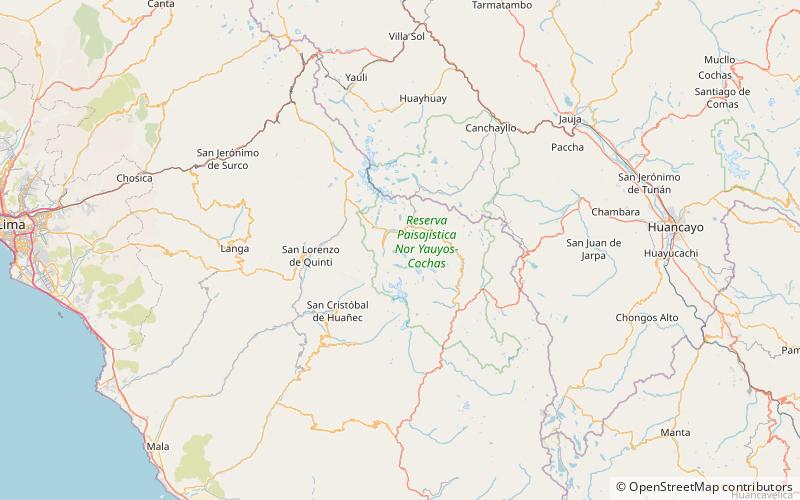 paqarin pawka nor yauyos cochas landscape reserve location map