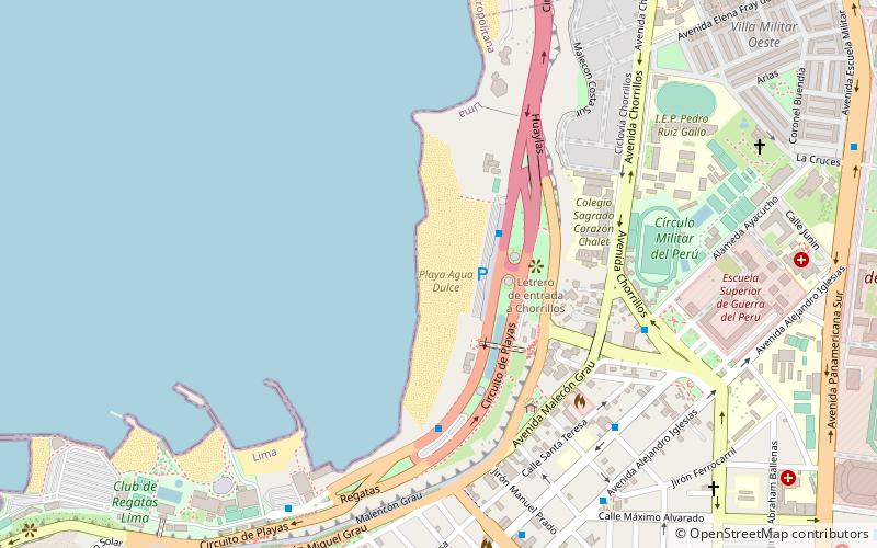 playa agua dulce lima location map