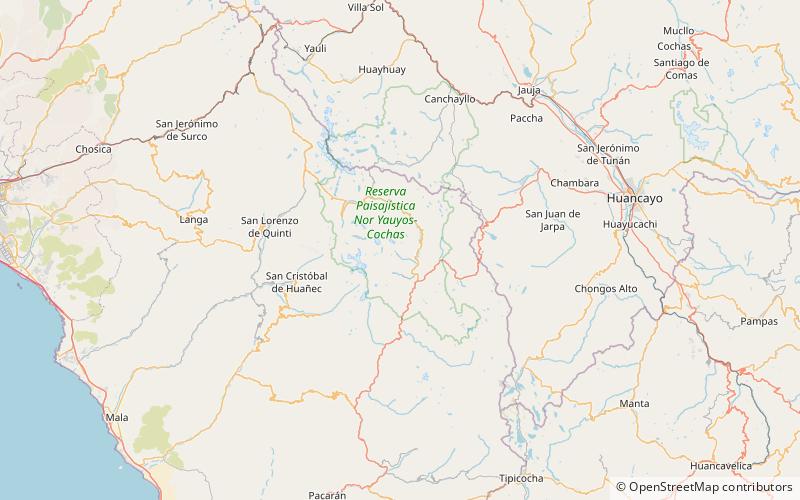 winsu nor yauyos cochas landscape reserve location map