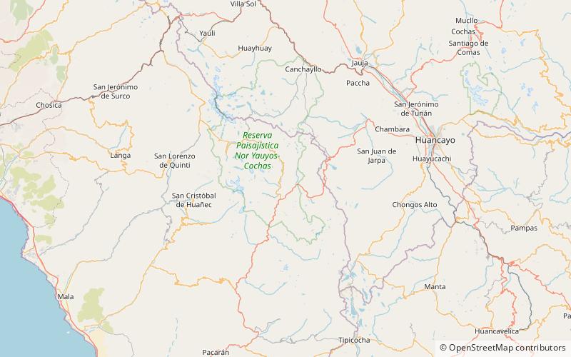 waylla waqran nor yauyos cochas landscape reserve location map