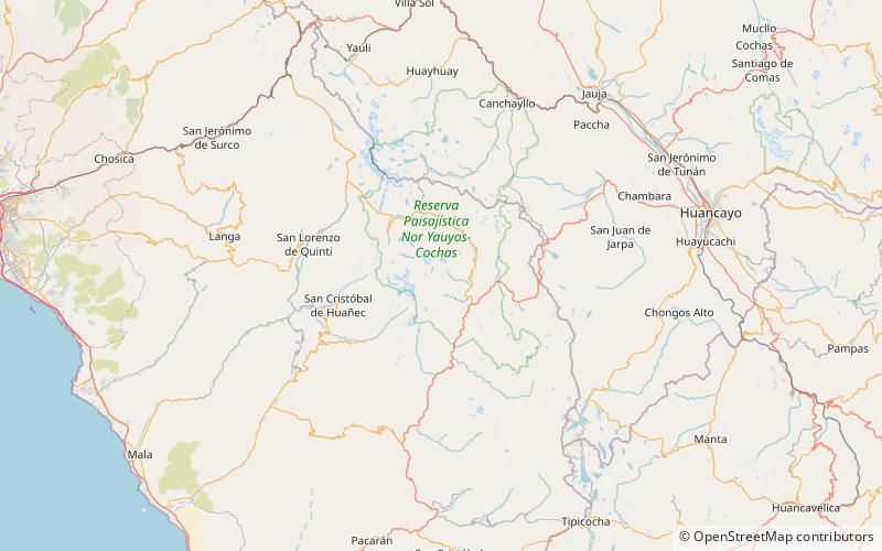 kisi kancha reserva paisajistica nor yauyos cochas location map