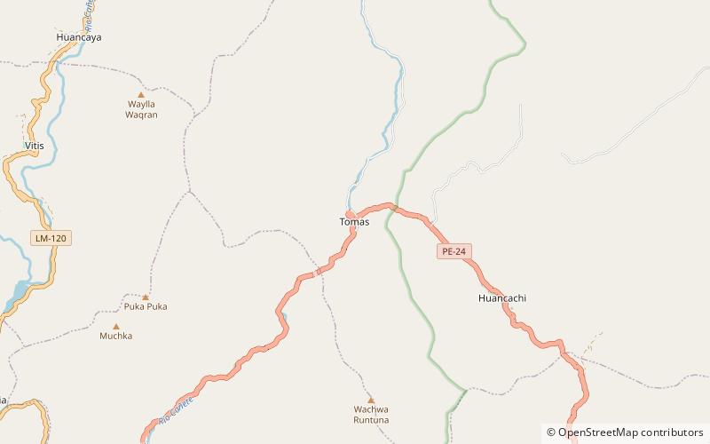 distrito de tomas reserva paisajistica nor yauyos cochas location map